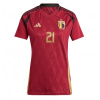 Maglia Calcio Belgio Timothy Castagne #21 Prima Divisa Donna Europei 2024 Manica Corta